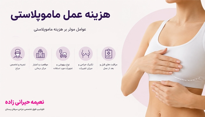 عوامل موثر بر هزینه جراحی ماموپلاستی